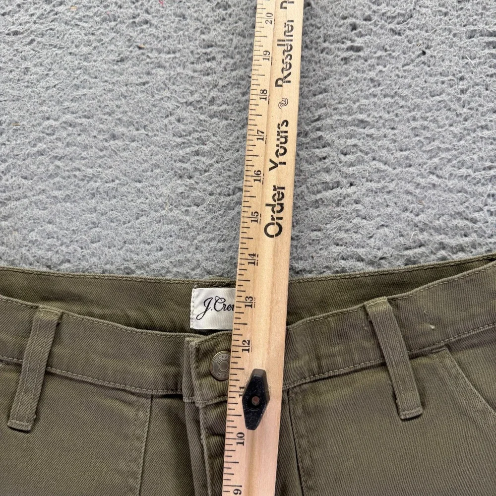 J.Crew Jeans Womens 28x23 Green Cotton Denim Straight Leg Cropped Travel Stretch